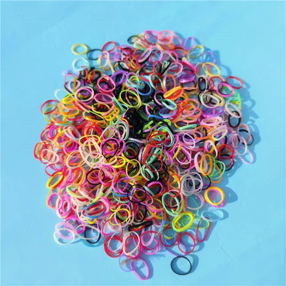 High-Elasticity Pet Hair Bands – 200-Piece Vibrant Grooming Set