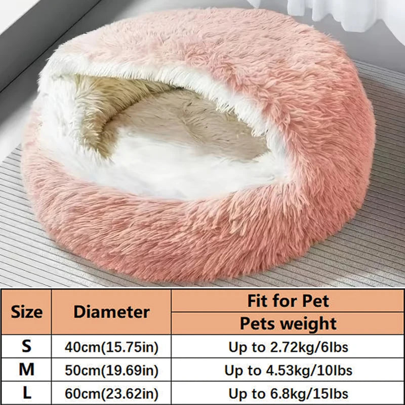 Cozy Cuddle Plush Nest – 2-in-1 Shell-Shaped Cat & Puppy Bed for Ultimate Warmth