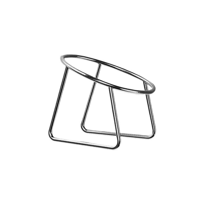 Elevated Stainless Steel Cat Bowl with Slanted Neck Guard