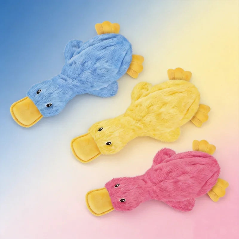 QuackBuddy Squeaky Duck Plush Toy – Interactive Teeth Grinding & Boredom Relief Companion