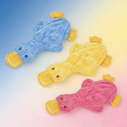 QuackBuddy Squeaky Duck Plush Toy – Interactive Teeth Grinding & Boredom Relief Companion