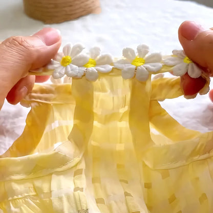 Blossom Breeze Pet Skirt – Elegant Floral Dress for Cats and Small Dogs