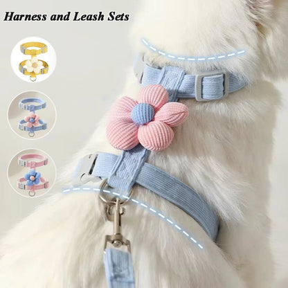 PawBreeze Adjustable Escape-Proof Harness & Leash Set – Breathable Comfort for Cats and Small Dogs