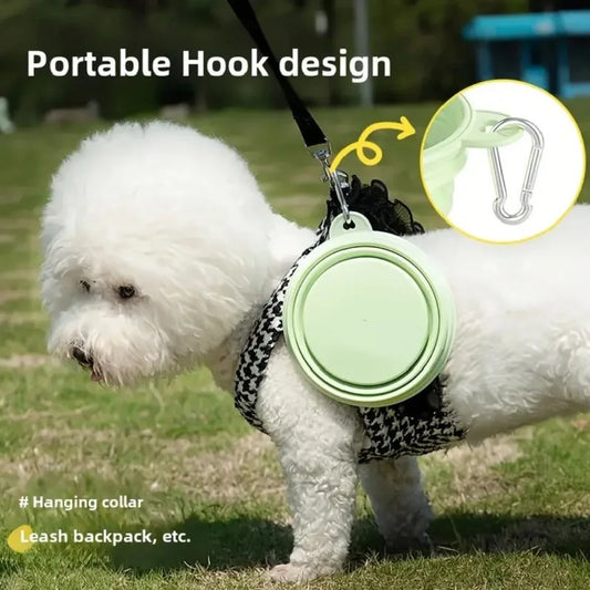 HydroPaws Collapsible 2-in-1 Travel Bowl – Portable Silicone Feeder with Carabiner