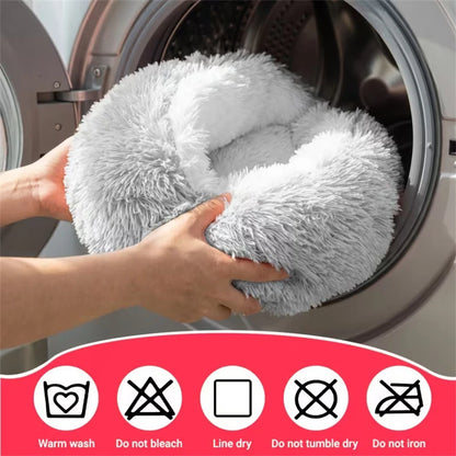 Cozy Cuddle Plush Nest – 2-in-1 Shell-Shaped Cat & Puppy Bed for Ultimate Warmth