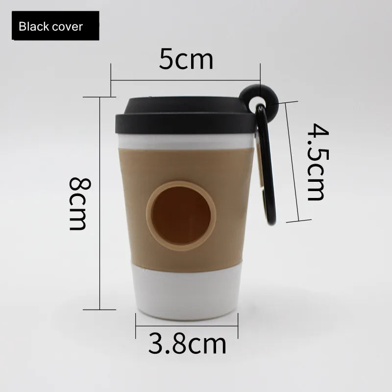 Chic Coffee Cup Dog Poop Bag Holder – Stylish On-the-Go Dispenser