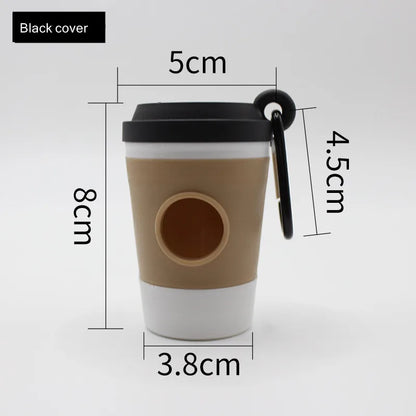 Chic Coffee Cup Dog Poop Bag Holder – Stylish On-the-Go Dispenser