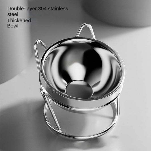 Elevated Stainless Steel Cat Bowl with Stand – Ergonomic, Spill-Proof Design