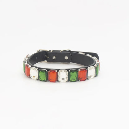 PawSparkle Rhinestone Dog Collar – Premium Crystal Gemstone Necklace for Dogs and Cats