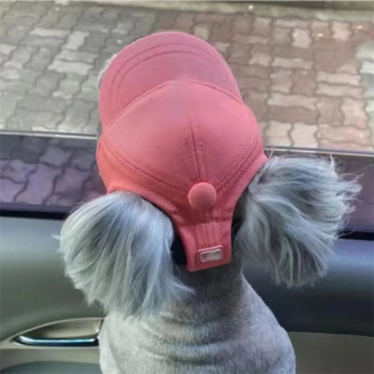 Korean Style Pet Baseball Cap – Adjustable Sun Protection for Dogs & Cats