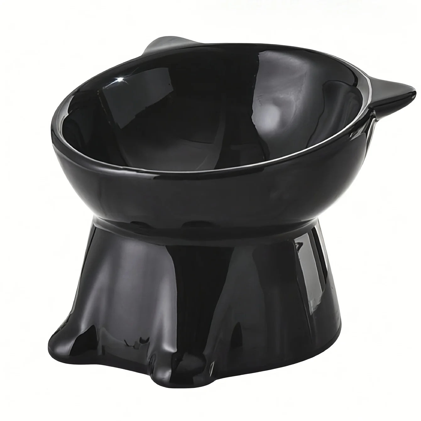 PurrComfort Orthopedic Tilted Cat Bowl – Anti-Vomiting 15° Slanted Food & Water Feeding Station with Stable Non-Slip Base