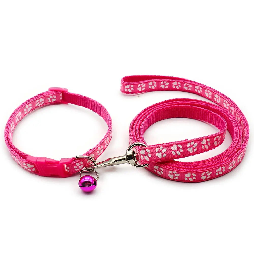 Adjustable Printed Collar & Leash Set – Ultimate Outdoor Freedom for All Life Stages