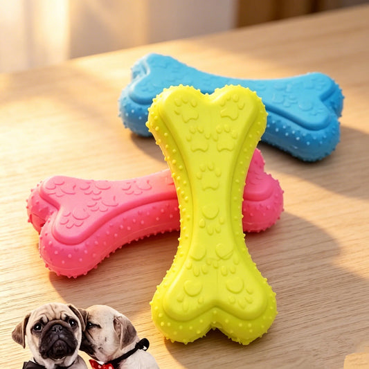 ChewBrite Eco-Rubber Bone Toy – Durable Teeth-Cleaning & Interactive Play