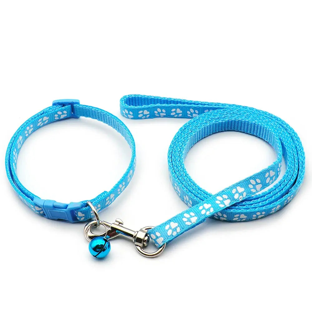 Adjustable Printed Collar & Leash Set – Ultimate Outdoor Freedom for All Life Stages