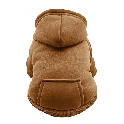 Paws-and-Pocket Cozy Fleece Hoodie – Classic Autumn/Winter Comfort for Dogs and Cats