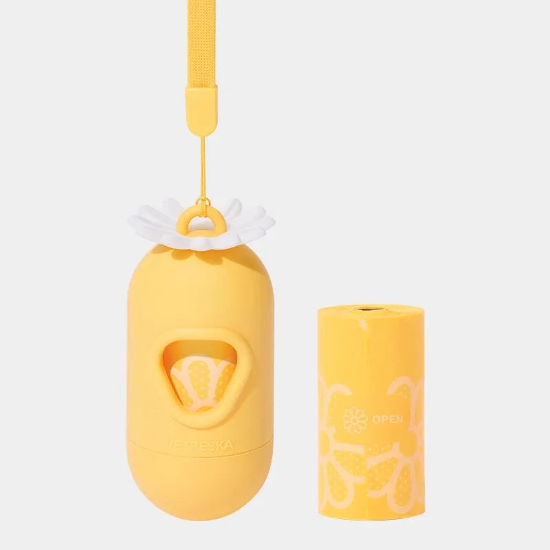 CapsuleClean Thickened Portable Poop Bag Dispenser Set – Quick One-Button Waste Disposal for Outdoor Walks
