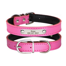 Load image into Gallery viewer, Personalized Leather Dog Cat Collar