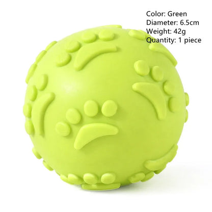 PawPlay Textured Rubber Squeaky Ball – Non-Toxic Interactive Chew Toy for Dogs