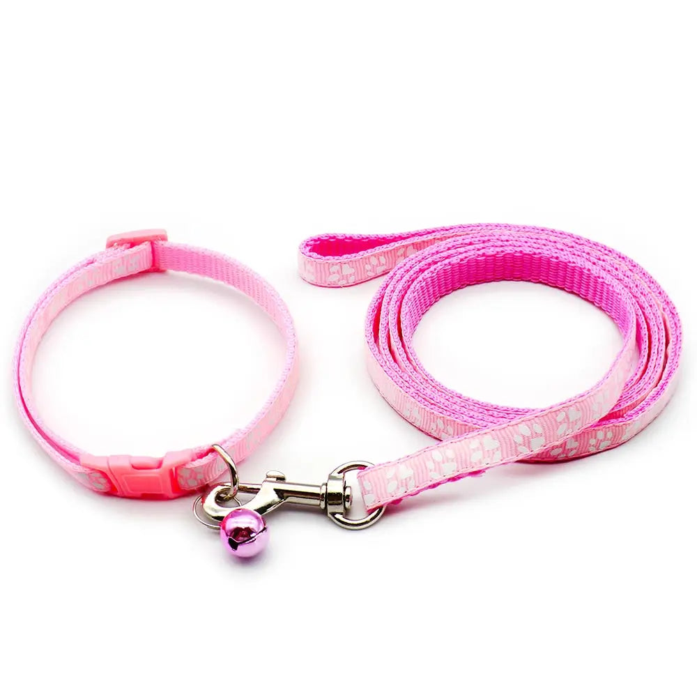 Adjustable Printed Collar & Leash Set – Ultimate Outdoor Freedom for All Life Stages
