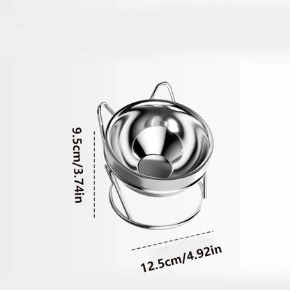 Elevated Stainless Steel Cat Bowl with Stand – Ergonomic, Spill-Proof Design