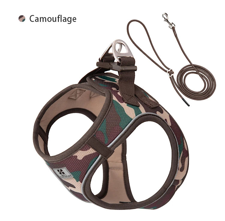Reflective Comfort Harness & Leash Set for Small to Medium Dogs