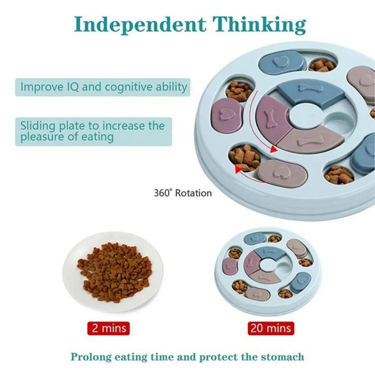 SmartPaws Puzzle Feeder & Brain Teaser – Interactive Slow-Feeding Toy for Dogs