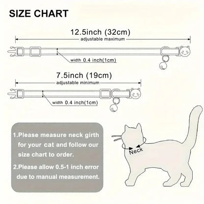 Personalized ID Tag Cat Collar with Bell & Safety Breakaway
