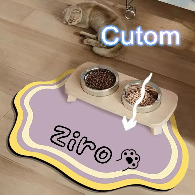 PawSplash Custom Diatomite Feeding Mat – Absorbent & Non-Slip Mealtime Mat