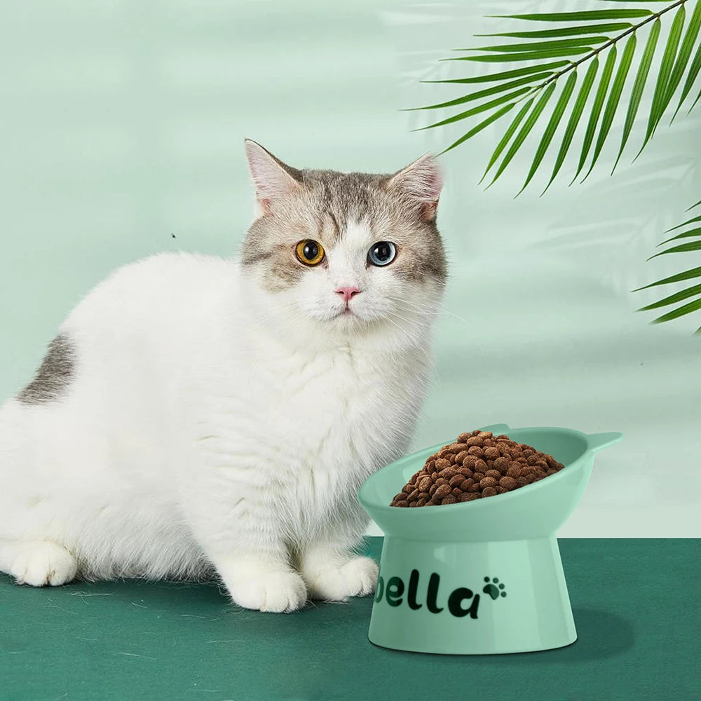 DineElite Custom Elevated Pet Bowl – Personalized High-Foot Food & Water Cup