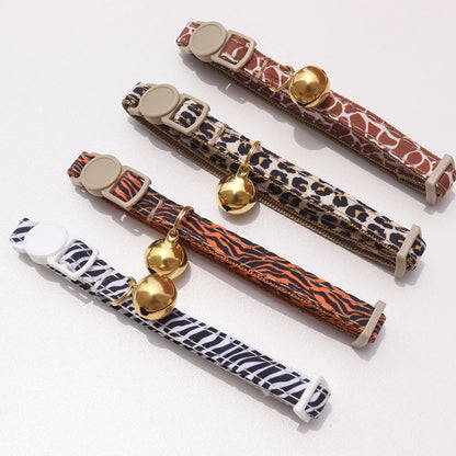 WildSide Animal Print Cat Collar – Breakaway Protection with Bow Tie & Bell
