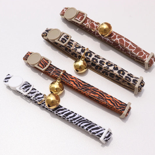 WildSide Animal Print Cat Collar – Breakaway Protection with Bow Tie & Bell
