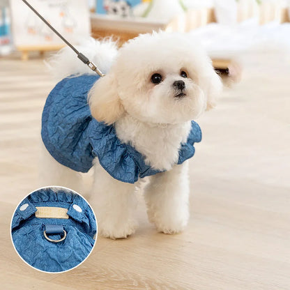 Chic Denim Dress: Summer Style for Small Dogs & Cats