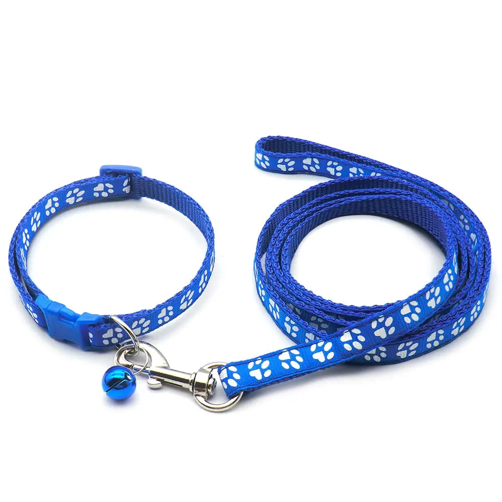 Adjustable Printed Collar & Leash Set – Ultimate Outdoor Freedom for All Life Stages