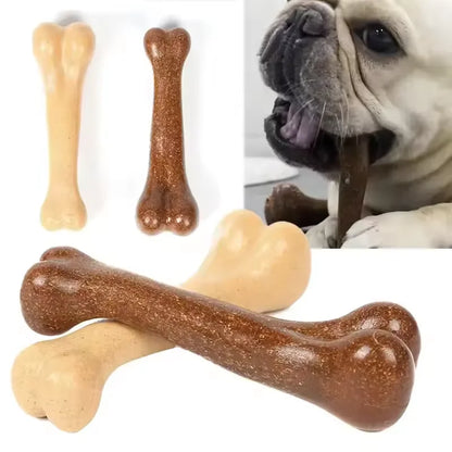 Dog Bone Eco-Friendly Wood Chew Toy – Durable Anti-Bite Teething Toy for All Breeds
