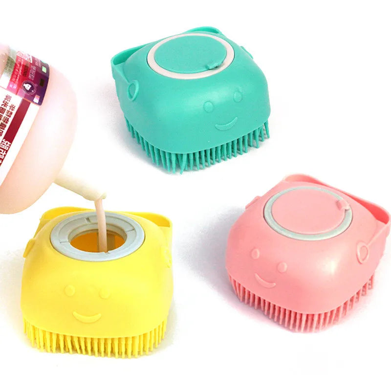 2-in-1 Silicone Shampoo Massager Brush – Soothing Bath & Grooming Comb