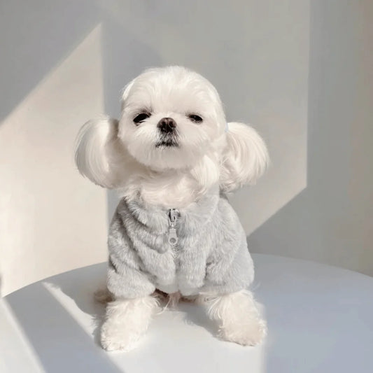 Luxurious Comfort: Rabbit Fur-Inspired Winter Coat for Dogs