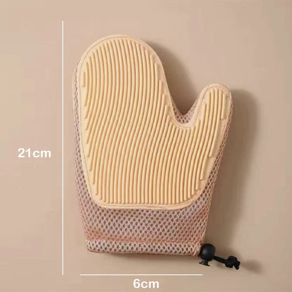 GloveSpa Two-Sided Pet Grooming Glove – Gentle Loose Fur Remover & Massage Tool