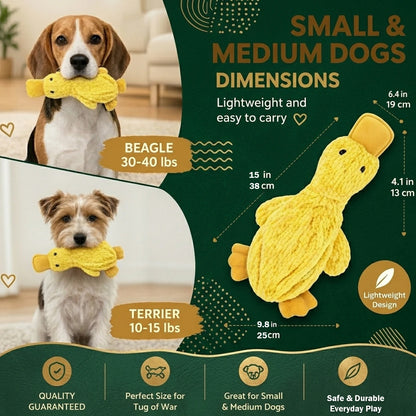 QuackBuddy Squeaky Duck Plush Toy – Interactive Teeth Grinding & Boredom Relief Companion