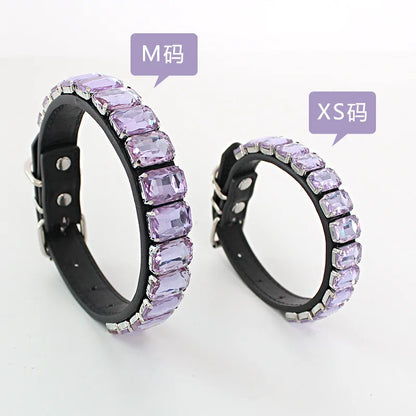 Bling Rhinestone Dog Collar – Sparkling Style with Glass Crystals