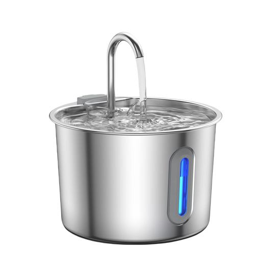 AquaPure Stainless Steel Pet Water Fountain - Ultra Quiet Hydration Station