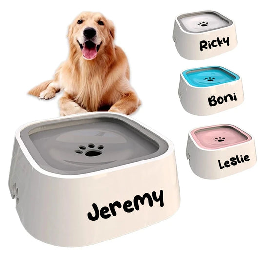 Custom No-Spill Dog Water Bowl – Anti-Overflow Slow Feeder