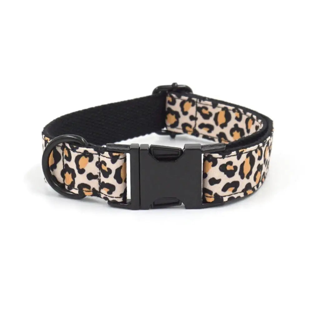 PlaidPaw Personalized Dog Collar & Leash Set – Custom Engraved ID Tag
