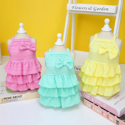 BlossomBelle Pet Princess Dress – Charming Spring Frock for Elegant Small & Medium Breeds