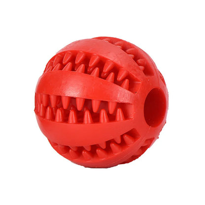 PlaySmart Interactive Rubber Food Ball - Tooth Cleaning & Chew Toy for Dogs