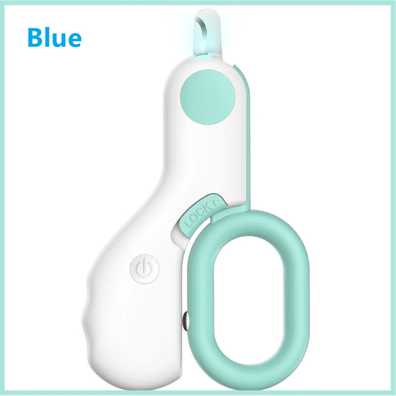 PawGlow Precision LED Pet Nail Trimmer – Safe & Ergonomic Grooming Clipper with Dual Light Modes