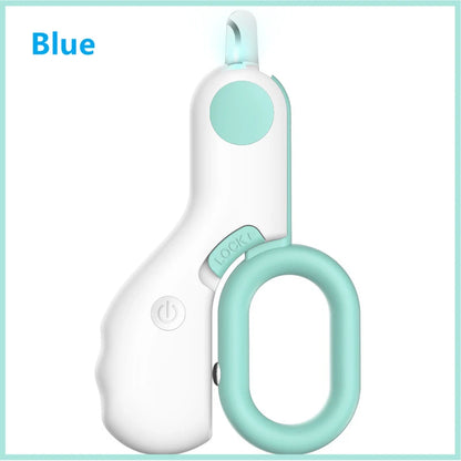 PawGlow Precision LED Pet Nail Trimmer – Safe & Ergonomic Grooming Clipper with Dual Light Modes