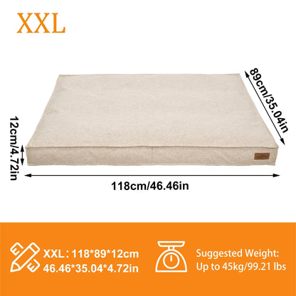 CozyCrate Orthopedic Linen Dog Bed Pad – Ultra-Soft Removable Washable Kennel Mat