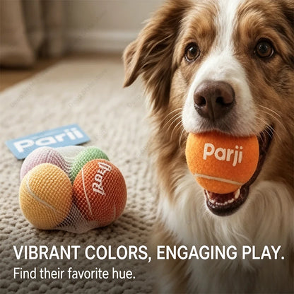 ToughBounce Heavy-Duty Tennis Ball Toys – Durable Rubber Chewing & Teething Balls (4-Pack)