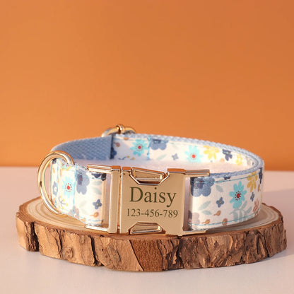 Personalized Dog Collar & Leash Set – Luxury Padded Nylon Walking Essentials with Custom Nameplate