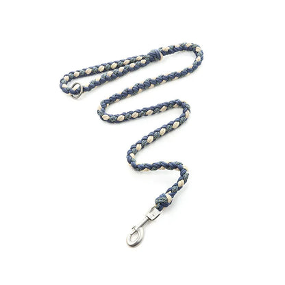 Luxury Hand-Woven Leash or Collar – Heavy-Duty Climbing Rope & Adjustable Leather Walkwear